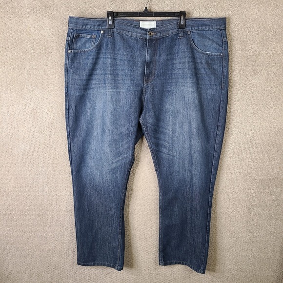 Alexander‎ Julian Colours Jeans Mens 48x32 (48x30) Blue Straight Dark Wash Denim - Picture 1 of 10